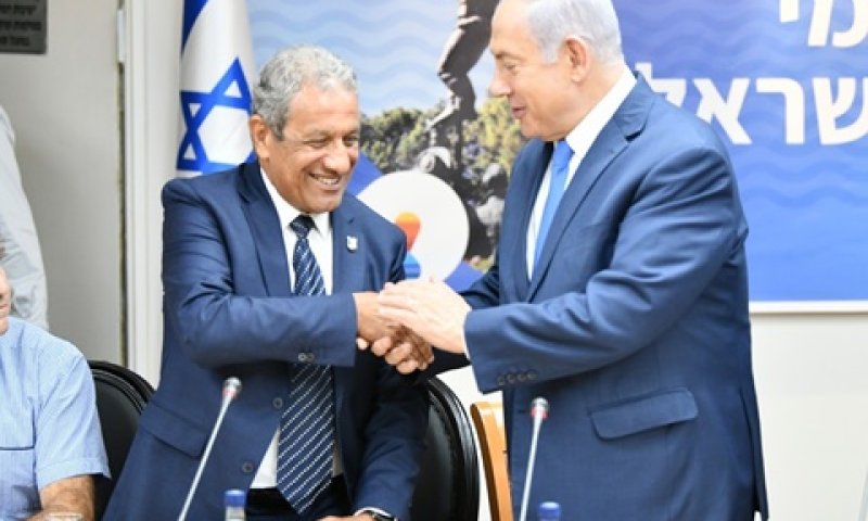 נתניהו וראש עיריית אילת, היום [צילום: יוד צילומים]