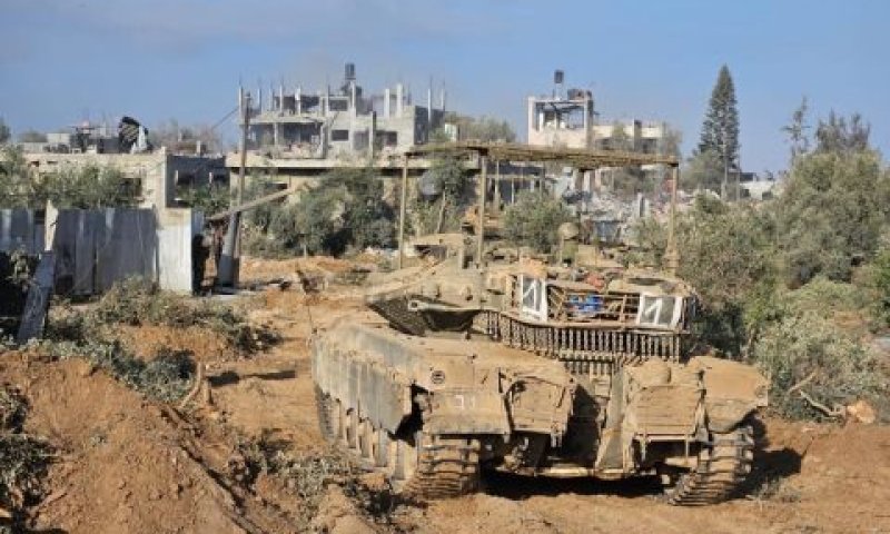 טנקים של חטיבת הראל במרחב בית חנון [צילום: דובר צה"ל]
