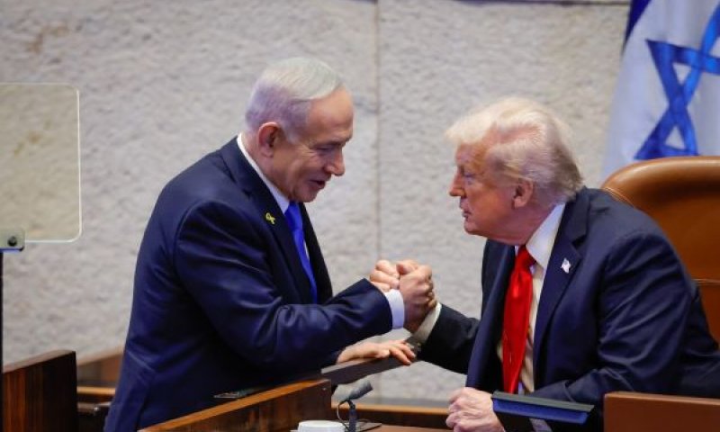 נתניהו וטראמפ בישיבת הכנסת [צילום: נועם מושקוביץ/דוברות הכנסת]