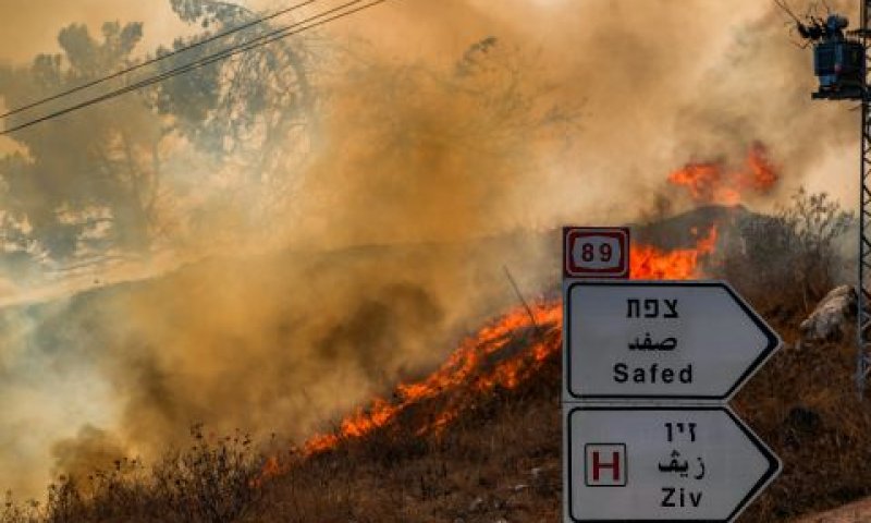 שריפה באיזור צפת [צילום: אייל מרגולין/פלאש 90]