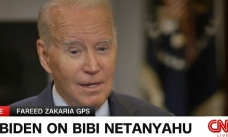 ביידן. מקווה שביבי יתמתן [צילום: CNN]