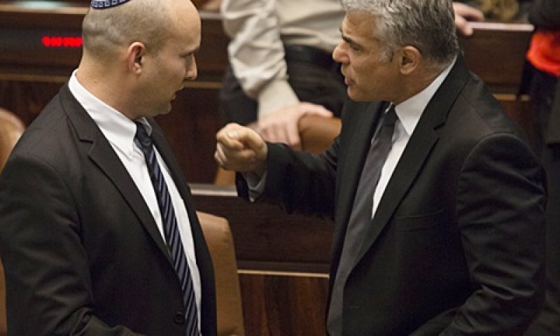 לפיד ובנט. התקצוב - בממשלה הקודמת [צילום: פלאש 90]