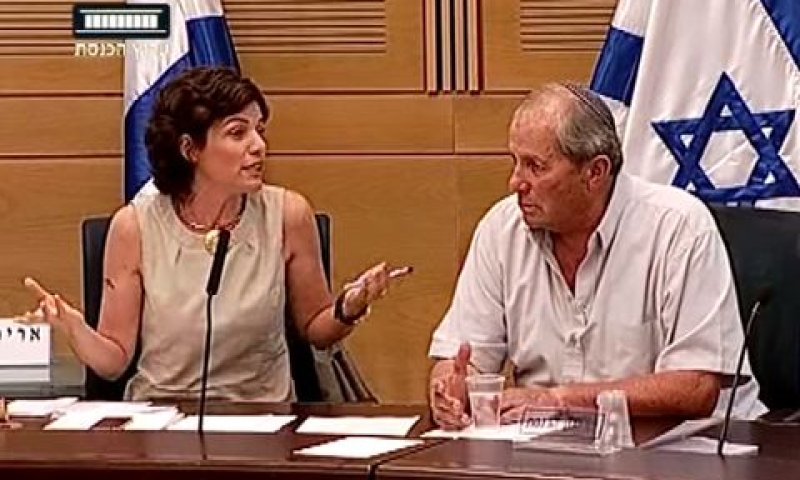 הנדל וזנדברג. זלזול בכבוד בכנסת [צילום: מן הטלוויזיה]