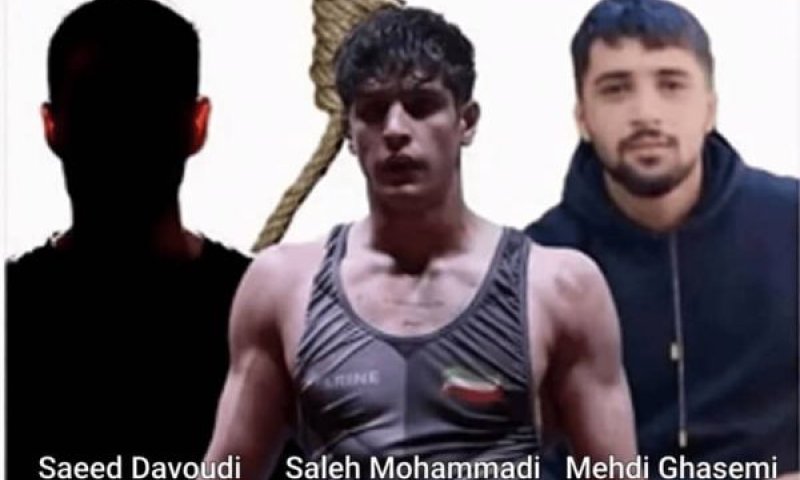 שלושה שהפגינו. הוצאו להורג בתליה [צילום: Ncr-iran]