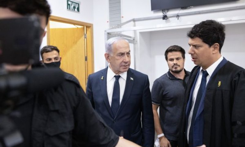 נתניהו בבית המשפט [צילום: מוטי מילרוד/פול]