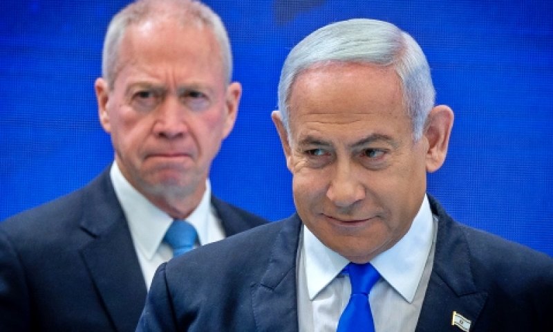 נתניהו וגלנט. "מדינת חוק דמוקרטית" [צילום: יונתן זינדל, פלאש 90]