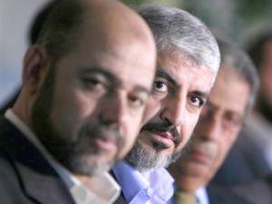 חאלד משעל, מוסא אבו מרזוק ועמר מוסא [צילום: AP]
