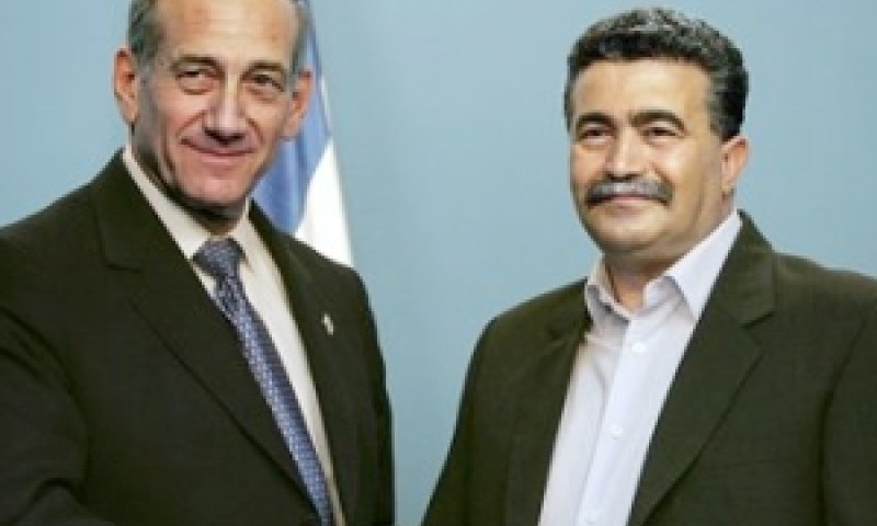 פרץ ואולמרט [צילום: AP]