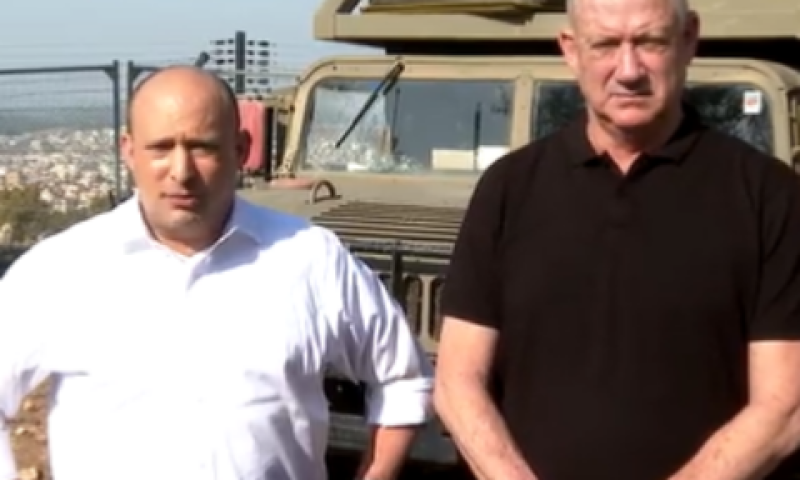 בנט וגנץ בצפון הארץ, היום [צילום: לע"מ]
