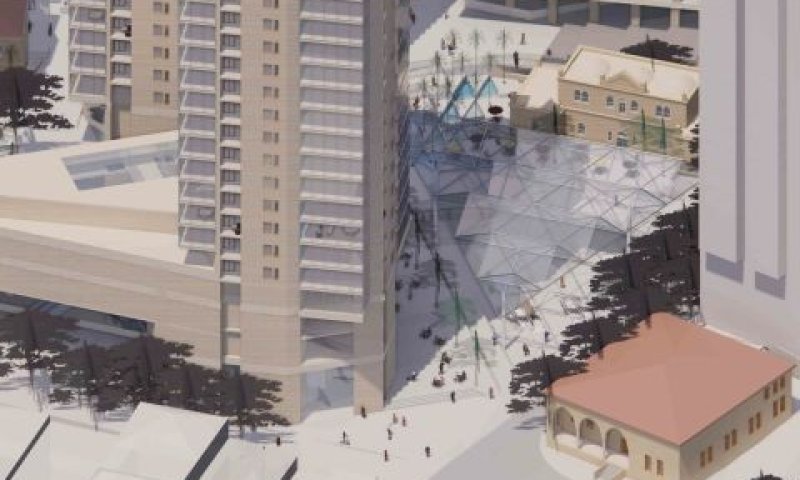 דמיה של מתחם 'בנין' במרכז ירושלים [איאן באדר אדריכלים]
