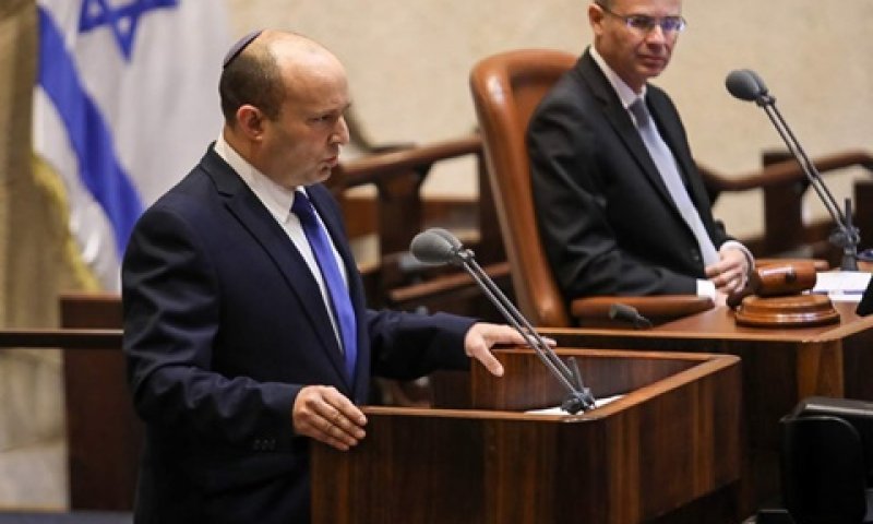 בנט במליאת הכנסת, היום [נועם מושקוביץ/דוברות הכנסת]