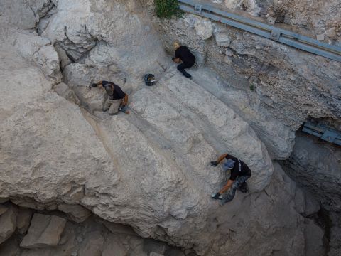 מכלול התעלות הדרומיות שנחשפו בעיר דוד [צילום: אליהו ינאי, עיר דוד]