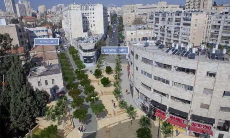 הדמיה של כיכר הולכי הרגל ברחוב שלומציון המלכה [מורדגן הפקות]