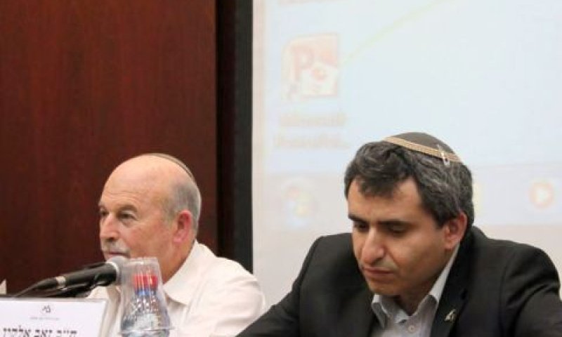 זאב אלקין וניסן סלומינסקי [צילומים: דוברות אונ' בר-אילן]