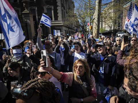 הפגנות נגד ישראל באוניברסיטת קולומביה [צילום: סטיבן ג'רמיה, AP]