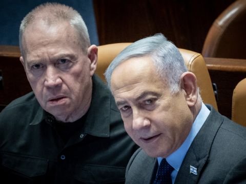 נתניהו וגלנט. על הכוונת של אירן [צילום: יונתן זינדל/פלאש 90]