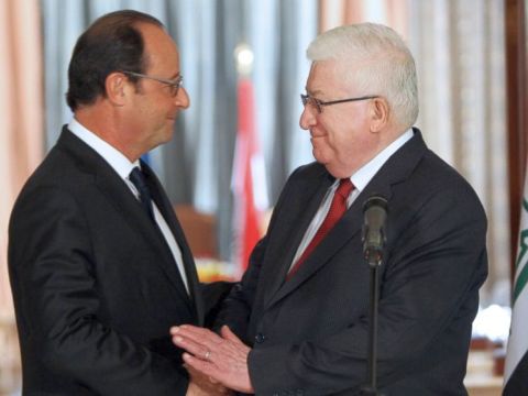 מאסום והולנד. תמיכה בשטח [צילום: AP]
