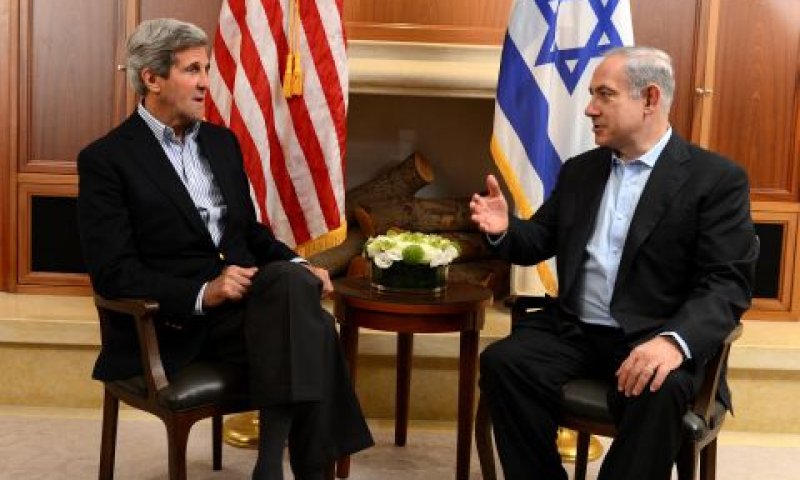 נתניהו וקרי. ללא תנאים מוקדמים [צילום: פלאש 90]