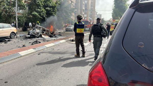 פגיעה במרכז הארץ [צילום: מד"א]