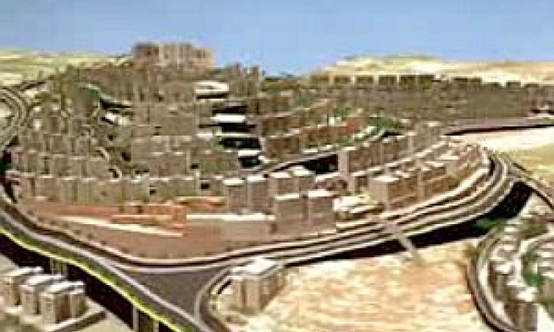 העיר הפלשתינית רוואבי (הדמיה)