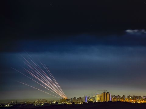 יירוטים מעל אשדוד [צילום: אבי רוקח/פלאש 90]