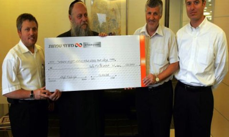 הצ'ק שהוענק לאברהם קלצקי
