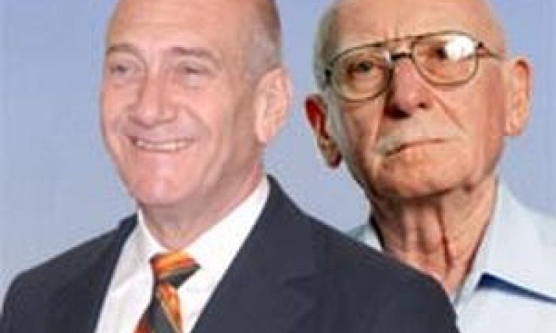אולמרט ובונדי [צילום: איל יצהר]
