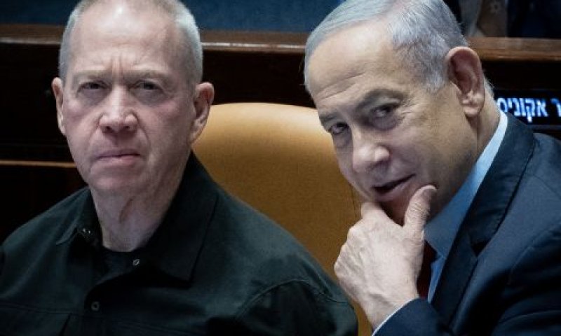נתניהו עם גלנט. לא לוקחים אחריות [צילום: יונתן זינדל, פלאש 90]