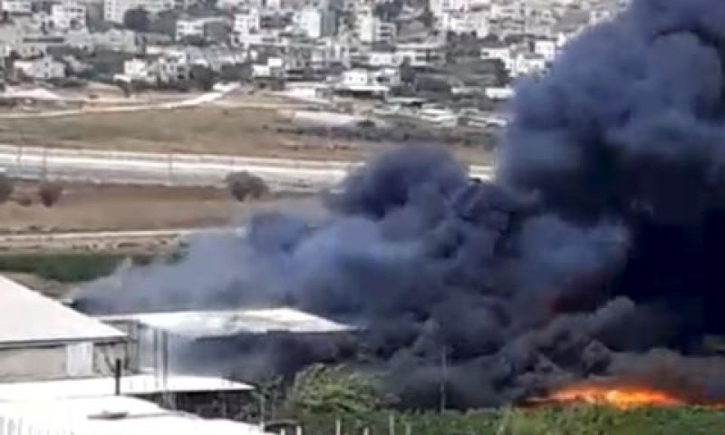 שברי המטוס הסורי [צילום: מסך]