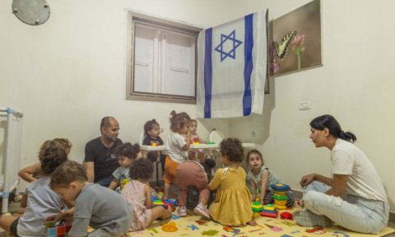 ילדים במקלט, נובמבר 2023 [צילום: יוסי אלוני, פלאש 90]