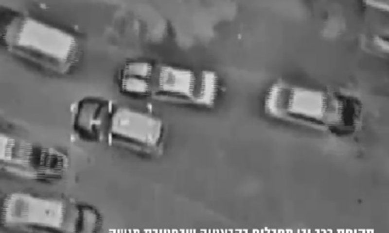 מכוניתו של המחבל שניות לפני שחוסל [צילום: דובר צה"ל]