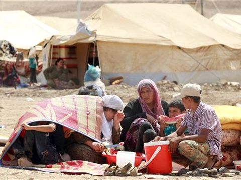 פליטים סורים באירביל [צילום: AP]