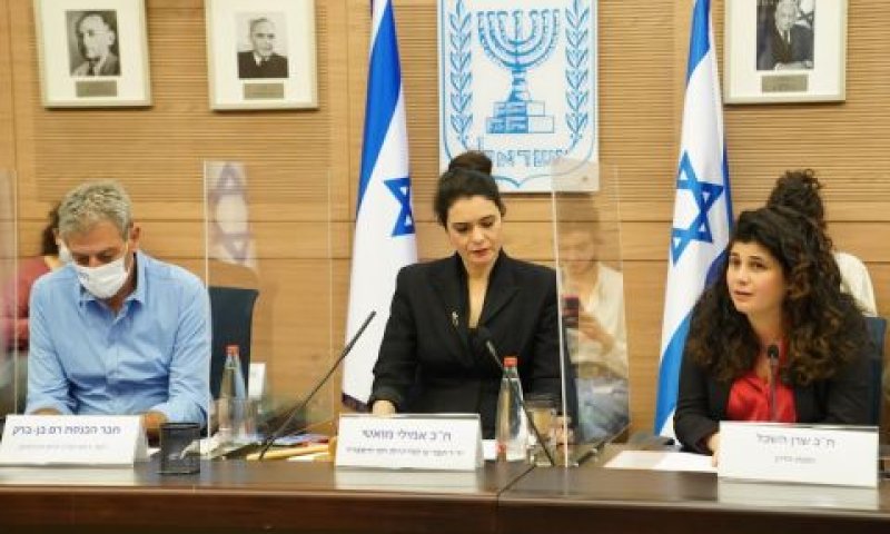 שרן השכל, אמילי מואטי ורם בן-ברק [צילום: דני שם-טוב/דוברות הכנסת]