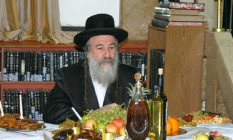 האדמור מאשלג בטיש ט"ו בשבט [צילום: יהודה פרקוביץ]