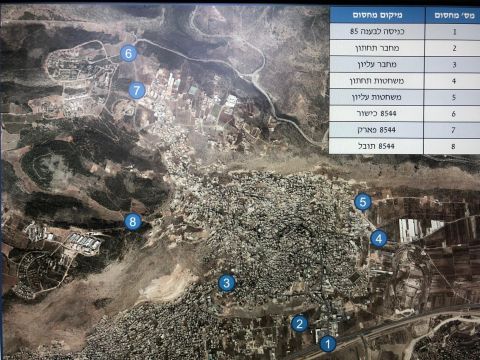 מפת הסגר על בענה ודיר אל אסד [דוברות משטרת ישראל]