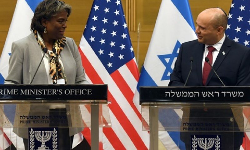 בנט ותומאס גרינפלד במשכן הכנסת [צילום: חיים צח, לע"מ]