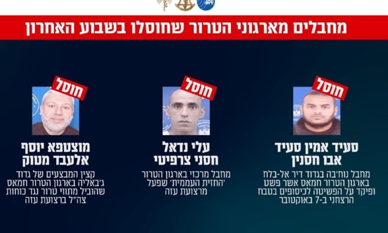 המחבלים שחוסלו ברצועת עזה [צילום: דובר צה"ל]