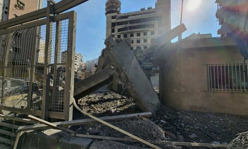 מטה חיזבאללה בביירות [צילום: חסן עמר/AP]