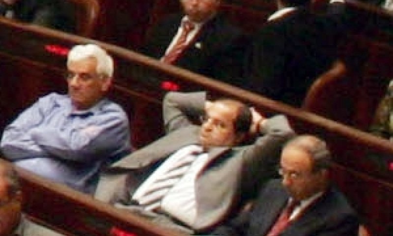 אחמד טיבי ביציע הכנסת [צילום: AP]