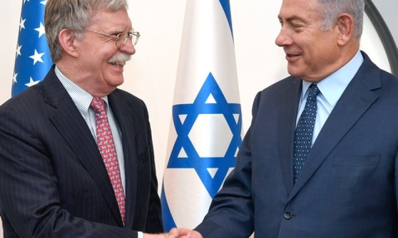 גז טבעי מישראל. בנימין נתניהו וג'ון בולטון [צילום: מתי שטרן/שגרירות ארה"ב בישראל]