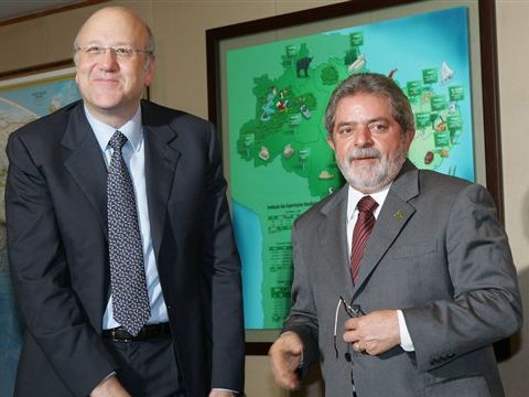 נשיא ברזיל וראש ממשלת לבנון [AP]