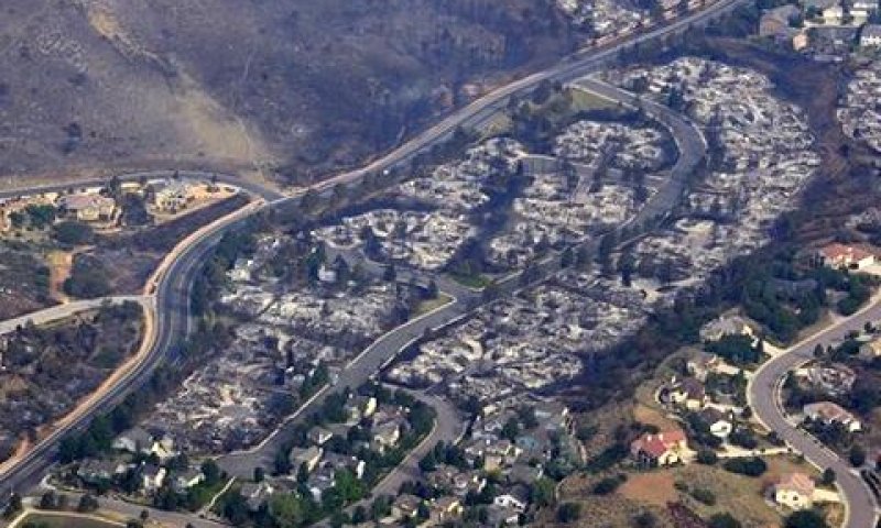 השריפה שיטחה שכונות שלמות בקולורדו ספרינגס[צילום: AP]