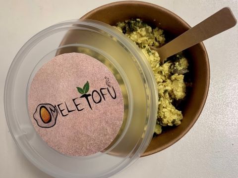 המוצר שפיתחו הסטודנטים – Omletofu [צילום: קרוליין חלי]