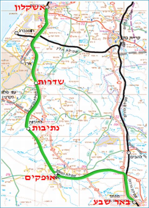 תוואי הרכבת לשדרות
