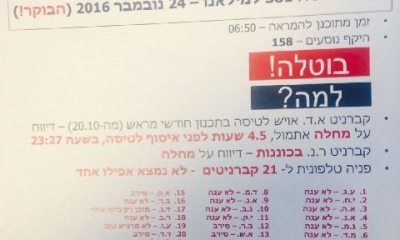 טיסה 381 למילאנו - בוטלה