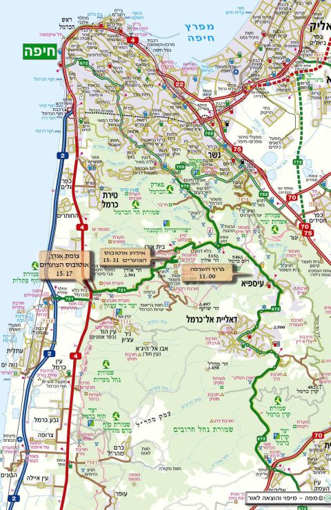 מפת אזור השריפה. ניתן היה להגיע לכלא דמון ממזרח