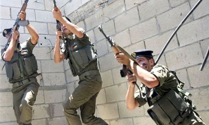 אימון של מנגנוני הביטחון הפלשתינים בג'נין בתחילת השבוע [צילום: AP]