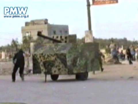 המטרה: טנק ישראלי [צילום: מתוך סרטון התעמולה]