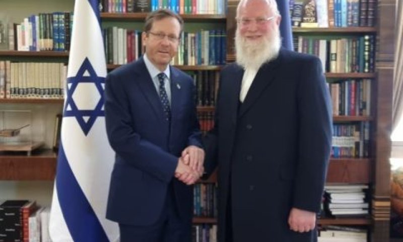 ח"כ רוט עם הנשיא הרצוג [צילום: בית הנשיא]