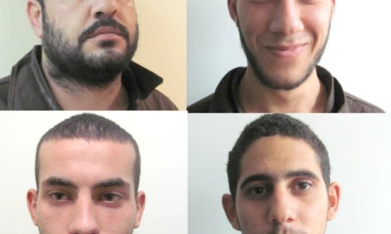 המחבלים העצורים. פלשתינים וישראלים [צילום: שירות הביטחון הכללי]